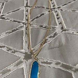 KENDRA SCOTT teal blue agate Frances necklace